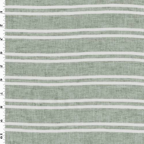 Gray/White Stripe Linen/Cotton 77143