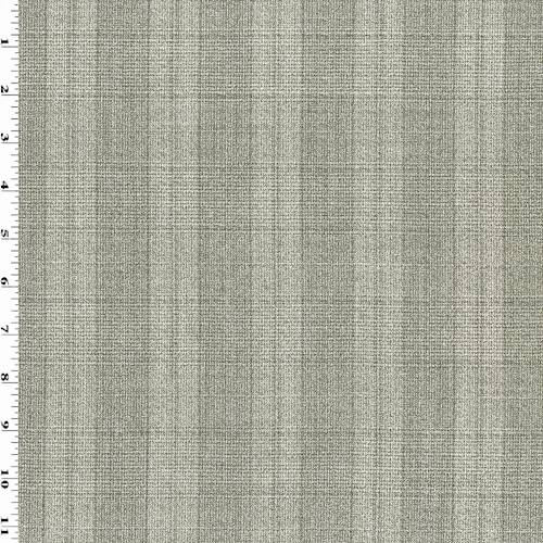*3 YD PC--Taupe Gray/White Tropical Wool Texture Dobby Plaid Suiting