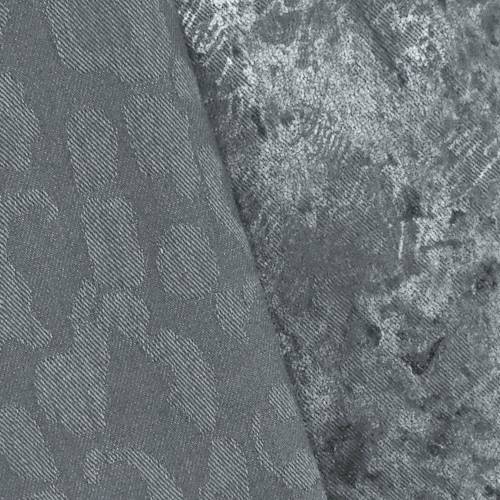 Lead Gray Cheetah Jacquard Stretch Denim 77677