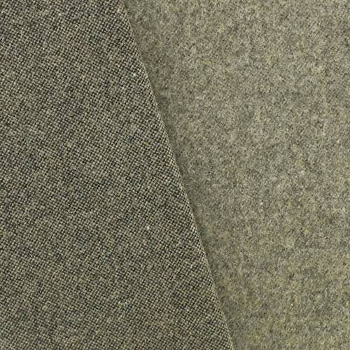 Taupe/Black Wool Blend Tweed Stretch Jacketing 77745