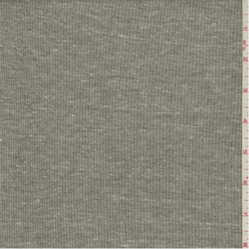 *3 YD PC--Heathered Gray Rib Knit