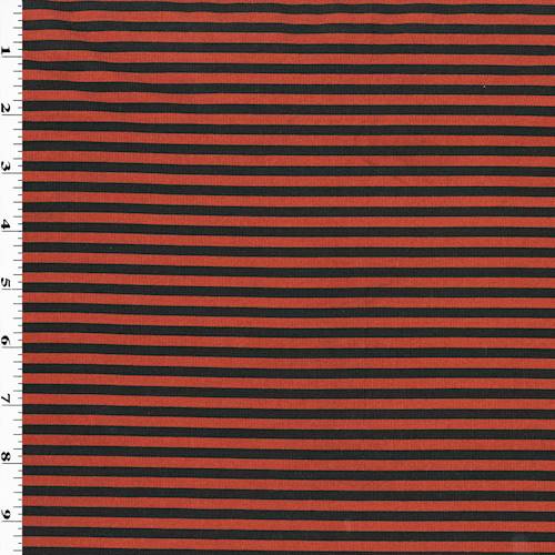 Brick Red/Black Stripe ITY Knit 77559