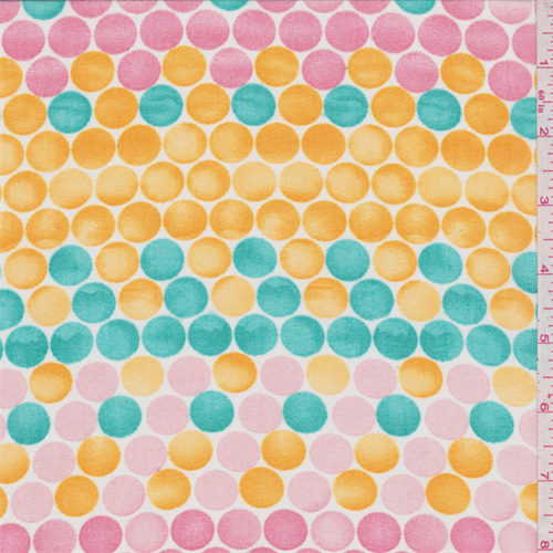 *1 YD PC--White/Pink Dot Chiffon