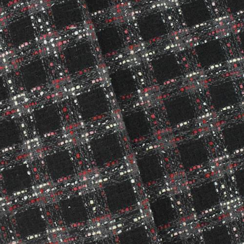 Black/Pink/Multi Texture Tweed Jacketing 77969