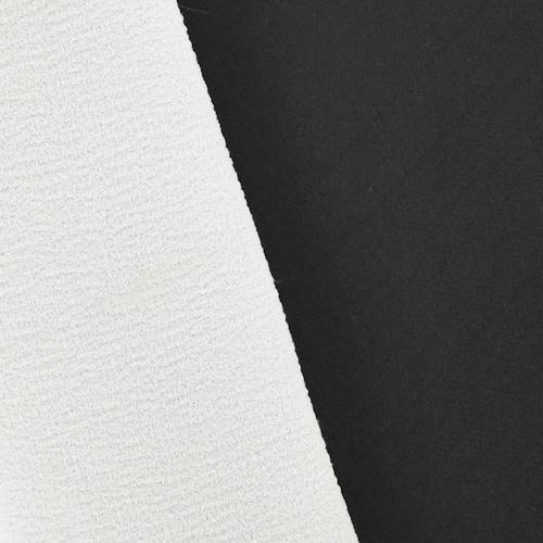 White/Black Bonded Crepe Scuba 77861