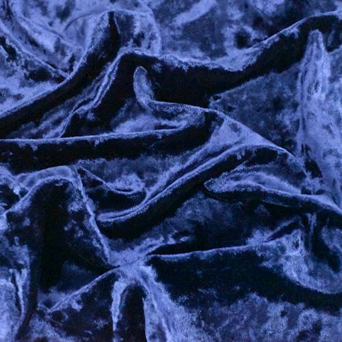 Royal Navy Blue Panne Velvet Knit 78180
