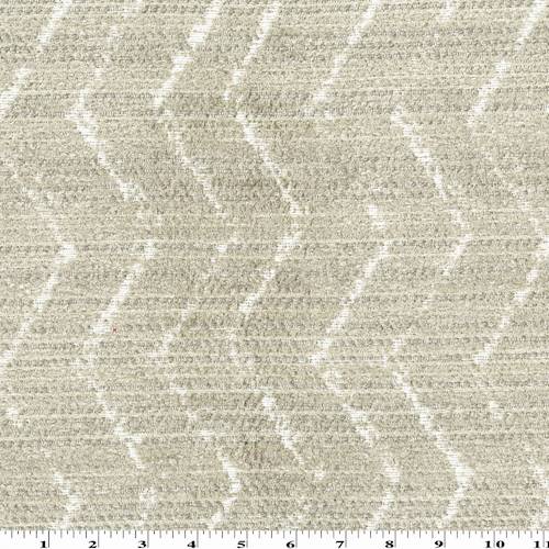 Taupe Beige/White Texture Chevron Jacquard Decorating Fabric DFW55093