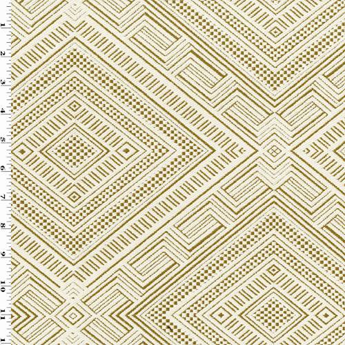 Natural Ivory/Brown Tribal Jacquard Home Decorating Fabric DFW55110