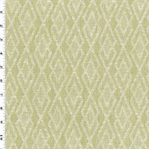 Wheat Beige/White Diamond Texture Jacquard Decorating Fabric DFW55121