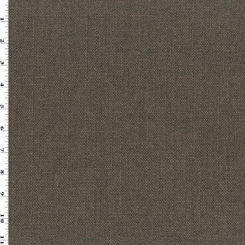 Dark Chocolate Brown Slub Woven Home Decorating Fabric DFW55179