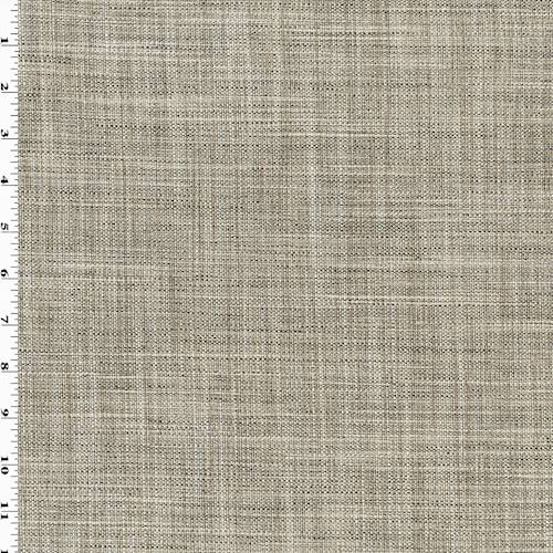 Beige/Gray Texture Slubbed Basketweave Decorating Fabric DFW55193