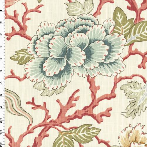 Beige/Multi PKaufmann Cotton/Linen Floral Print Decor Fabric DFW55209