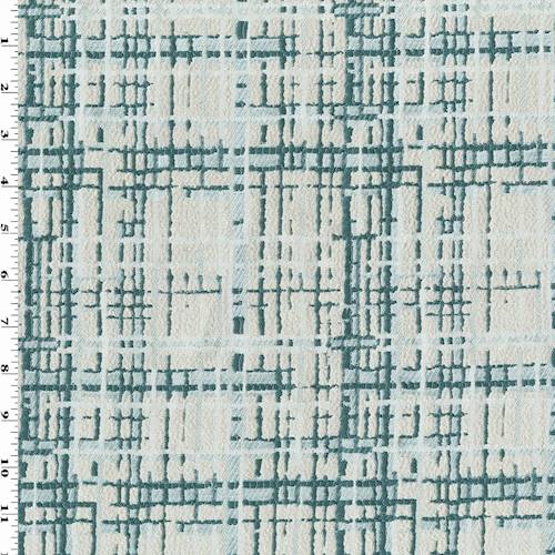 Taupe Beige/Green/Multi Cross Hatch Jacquard Decor Fabric DFW55246