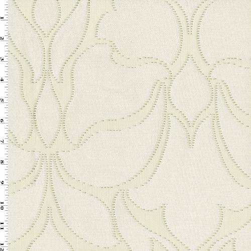 Taupe/Beige Abstract Acanthus Jacquard Decorating Fabric DFW55283