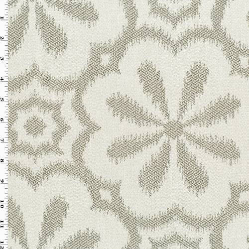 Taupe Beige Flower Jacquard Home Decorating Fabric DFW55336