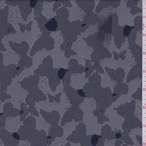 *1 1/8 YD PC--Dark Blue/Beige Butterfly Twill Suiting