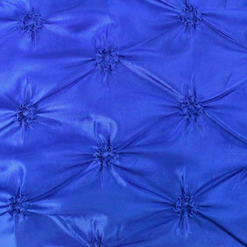 Mystic Blue Floral Embroidered Ruche Taffeta 78641