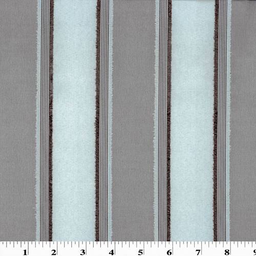 *5 YD PC - Baby Blue/Brown Eyelash Stripe Decorating Fabric DFWX0210-X