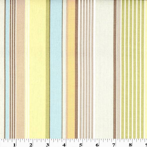 *4 1/2 YD -Teal Multi P/Kaufmann Stripe Print Rib Home Decorating Fabric DFWX0177-X