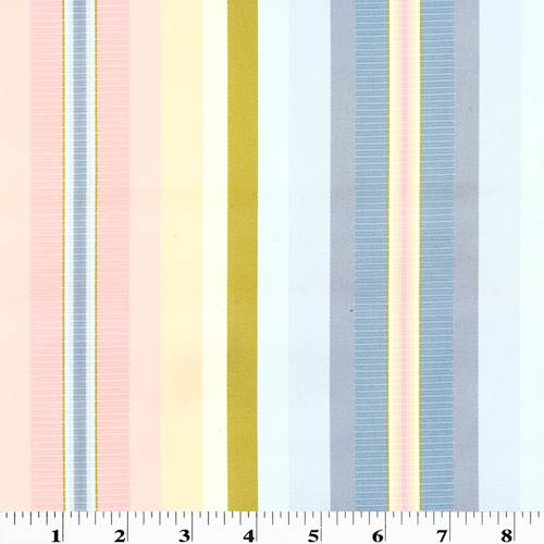 *2 YD PC - Pink/Blue Multi Stripe Home Decorating Fabric DFWX0256-X