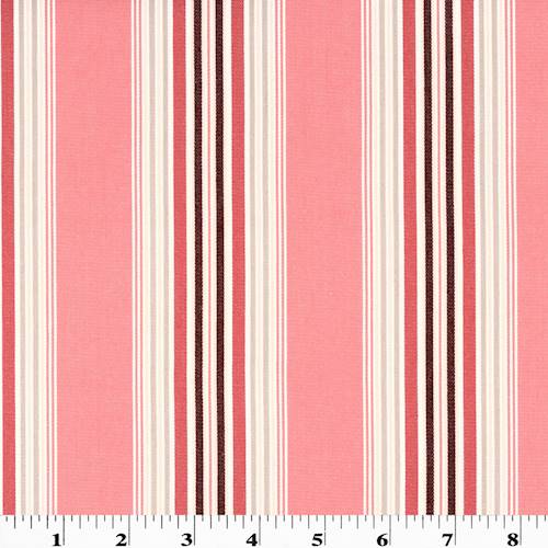 *7 YD PC- Red/Multi Stripe Home Decorating Fabric DFWX0300-X