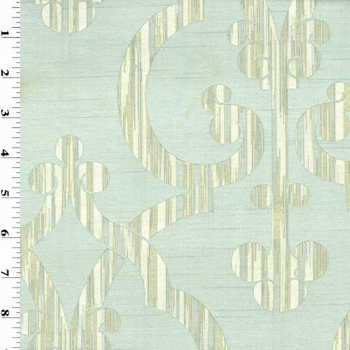 *7 1/2 YD PC - Mist Green Moroccan Damask Decorating Fabric DFWX0348-X