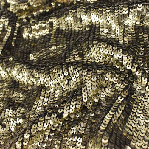 Antique Gold Sequin Silk Chiffon 78913
