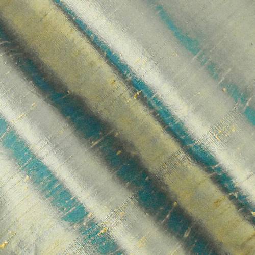 Beige/Deep Teal Iridescent Silk Dupioni Shantung 78926