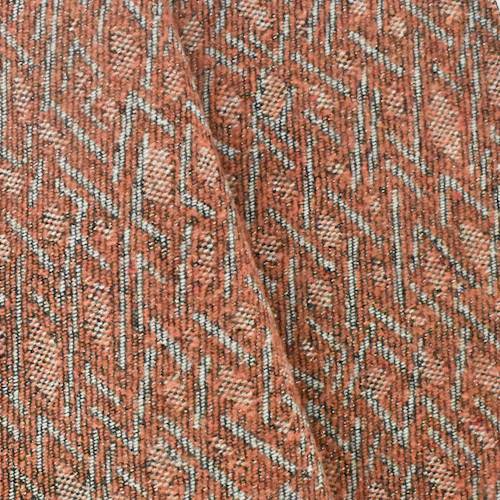 Orange/Silver Sparkle Brushed Diamond Jacquard Jacketing 78538