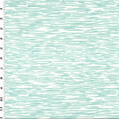*2 3/4 YD PC - Sea Foam Blue Stripe Texture Print Sateen Decorating Fabric