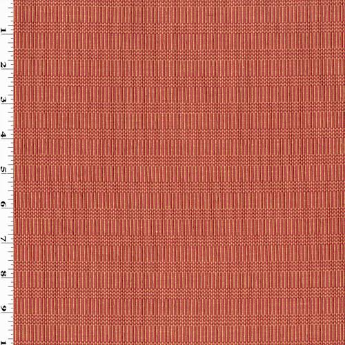 *8 3/8 YD PC - Red/Orange Cotton Rib Stripe Home Decorating Fabric DFWX0483-X