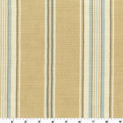 *4 YD PC--Golden Beige/Multi Stripe Rib Home Decorating Fabric