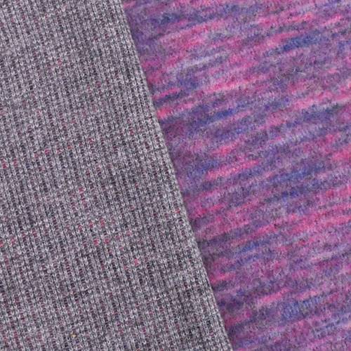 Magenta Pink/Purple Texture Sweater Fleece Knit DFW10835