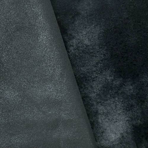 Obsidian Black Double Sided Faux Leather/Fur DFW10870