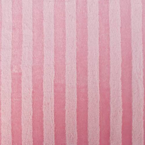 Powder Pink Stripe Minky Faux Fur Knit DFW10914