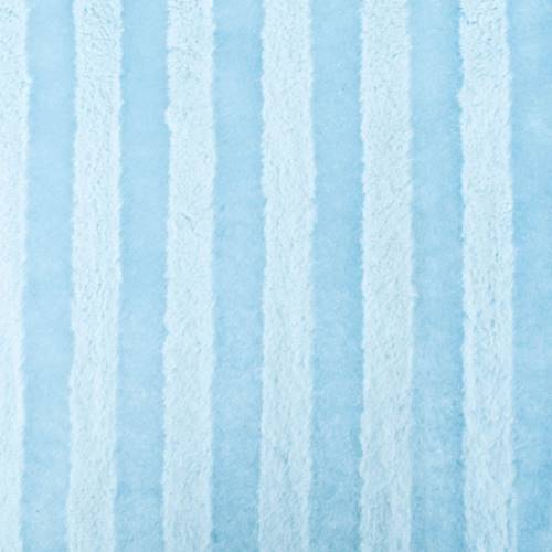 Powder Blue Stripe Minky Faux Fur Knit DFW10915