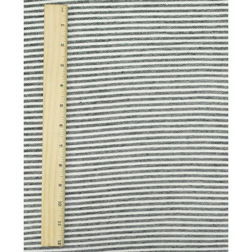 *1 YD PC--Black/Cream White Novelty Stripe French Terry Knit