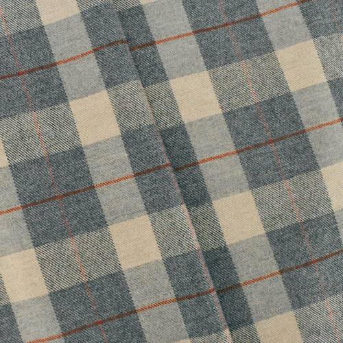 Gray/Beige/Orange Wool Blend Plaid Twill Shirting 70245