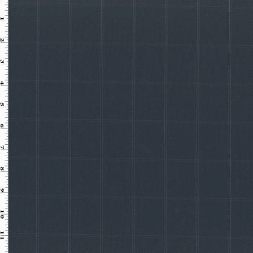 Black/Mulberry/Purple Grid Plaid Twill Shirting 70223