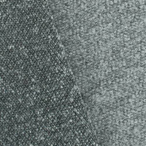Stormy Gray Wool Blend Curly Fleece Sweater Knit 70213