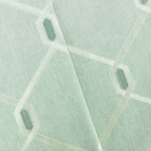 Spa Green/Ivory Trellis Embroidered Woven Decorating Fabric DFW55473