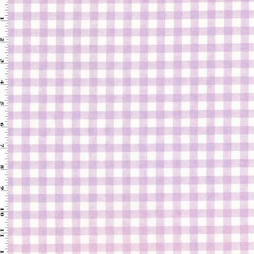 Pink/Lilac Ombre Gingham Print Cotton Canvas Decor Fabric DFW55568