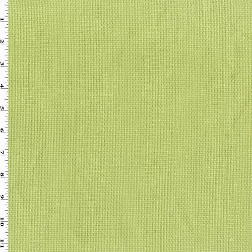 Pear Green Cotton Basketweave Home Decorating Fabric DFW55582