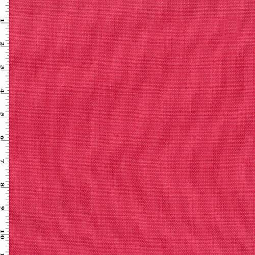 Poinsettia Red Linen Slub Woven Home Decorating Fabric DFW55591