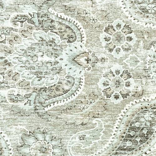 3 7 8 Yd Pc Taupe Multi Paisley Print Canvas Decorating Fabric
