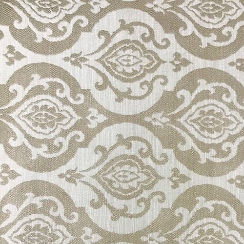 *5 5/8 YD PC--Sand/White Ogee Baroque Jacquard Home Decorating Fabric DFWX0521-X