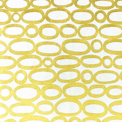*8 3/8 YD PC--Yellow/White Circle Jacquard Home Decorating Fabric DFWX0523-X