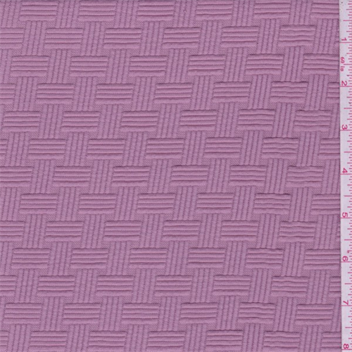 *1 3/8 YD PC--Dark Blush Pink Basketweave Jacquard Knit