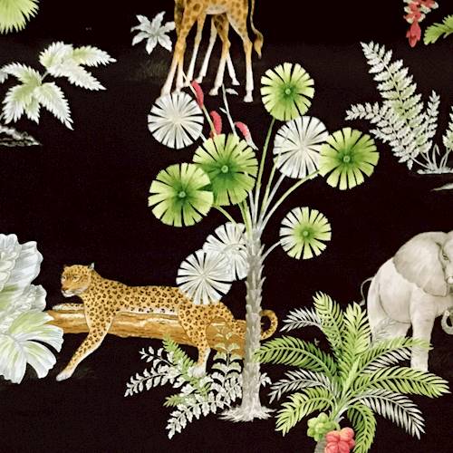 *8 3/8 YD PC--Expresso Multi Safari Animal Print Cotton Twill Decorating Fabric DFWX0531-X
