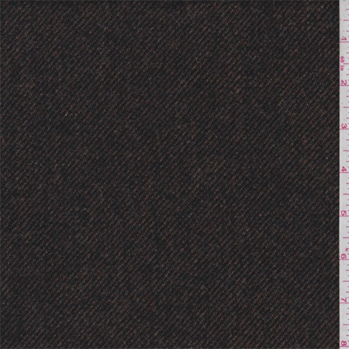 *1 YD PC--Autumn Brown/Black Wool Twill Suiting